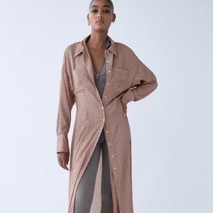 Zara Printed Shirt Dress